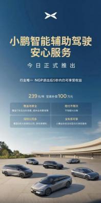 239元/至高賠償100萬 小鵬推智能輔助駕駛安心服務(wù)
